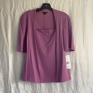 Lafayette 148 Purple and White Shirts Size M